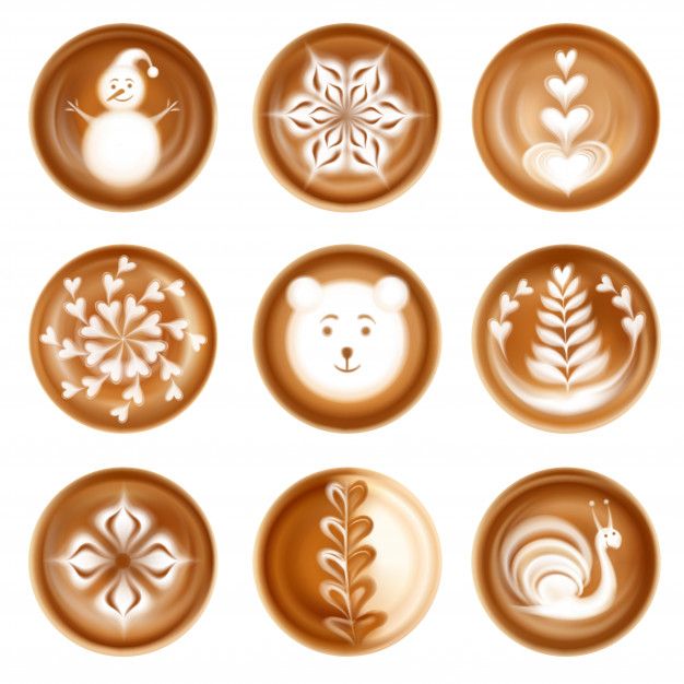 9 latte art designs voor koffie