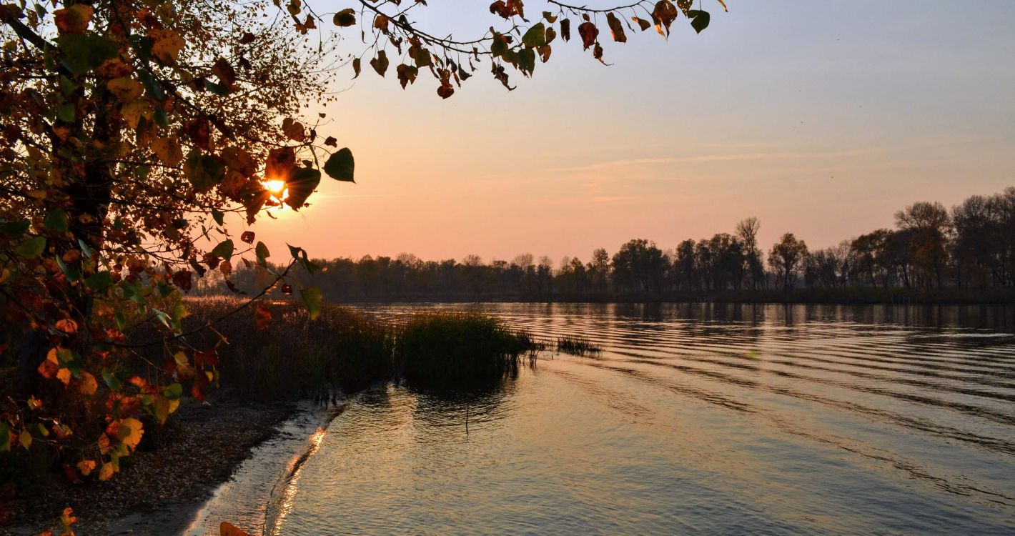 Herfst meer uitzicht