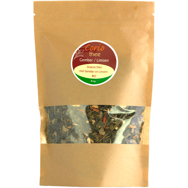 Groene thee gember limoen