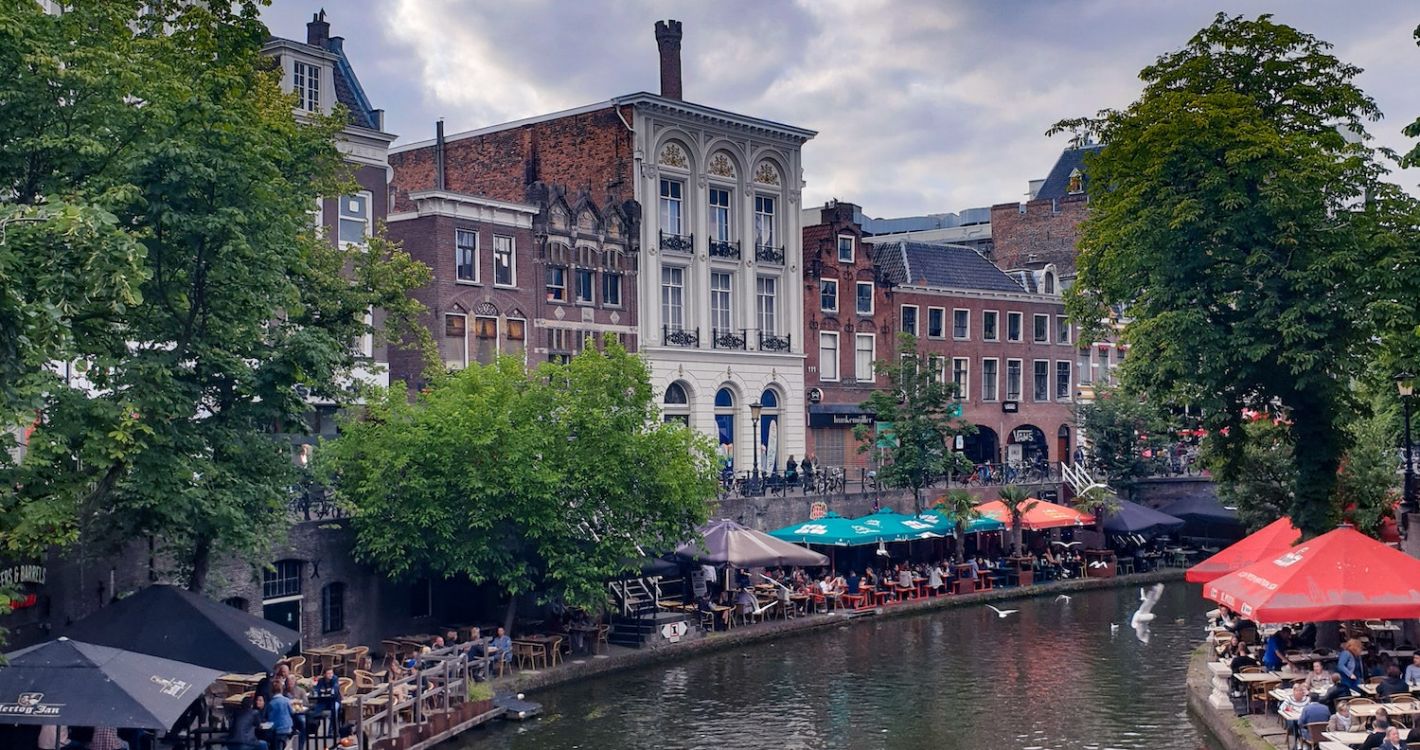 Utrecht binnenstad met werfkelders