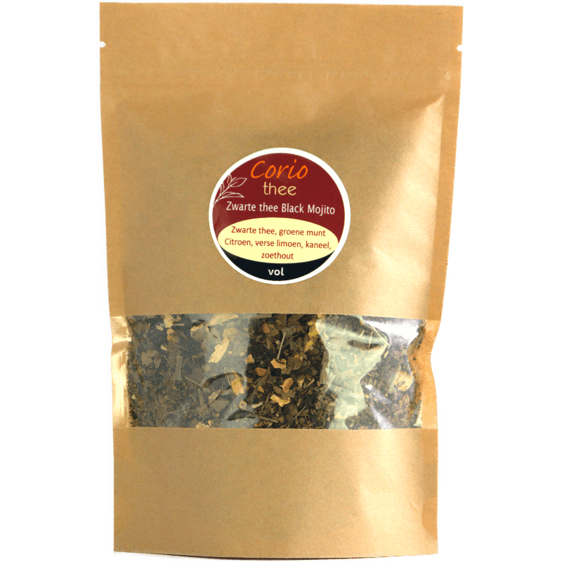 Zwarte thee black mojito